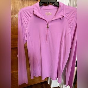 Lilly Pulitzer L ladies pullover half zip color in Lavender Cosmos